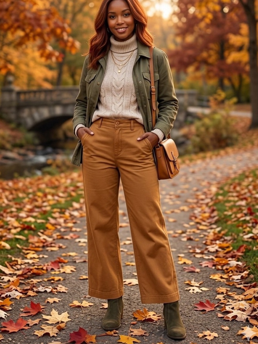 Old Navy Wide-Leg High-Rise Pants in Camel Brown size 6